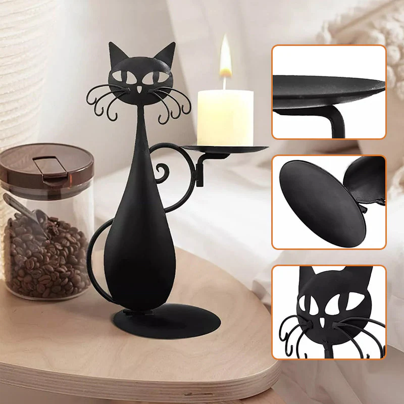 Bougeoir décoratif en forme de chat - Image 7