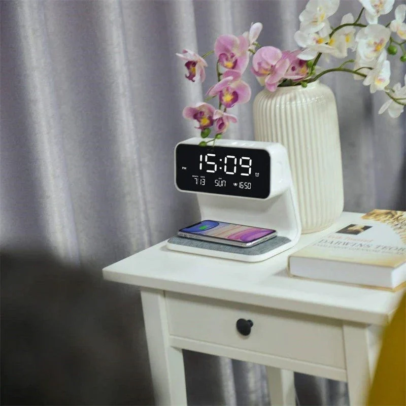 Lampe de chevet LED avec recharge sans fil intégrée - Image 3
