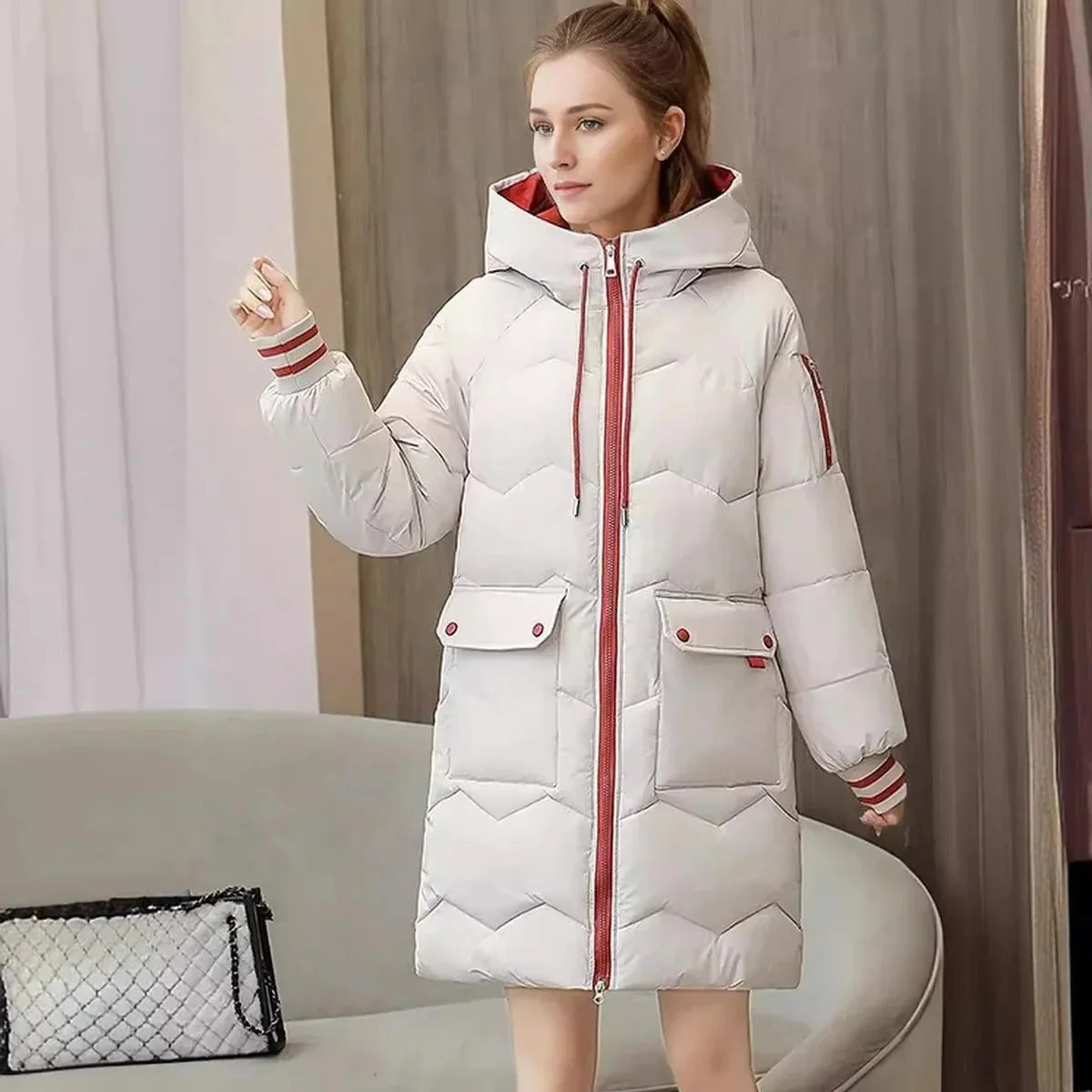 Veste à capuche chaude pour femmes, confortable et stylée - Image 2