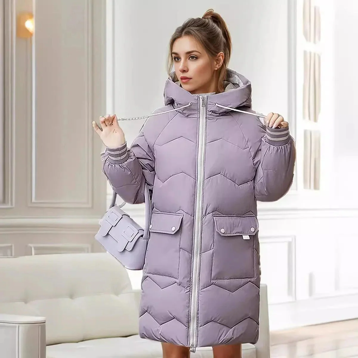 Veste à capuche chaude pour femmes, confortable et stylée - Image 5