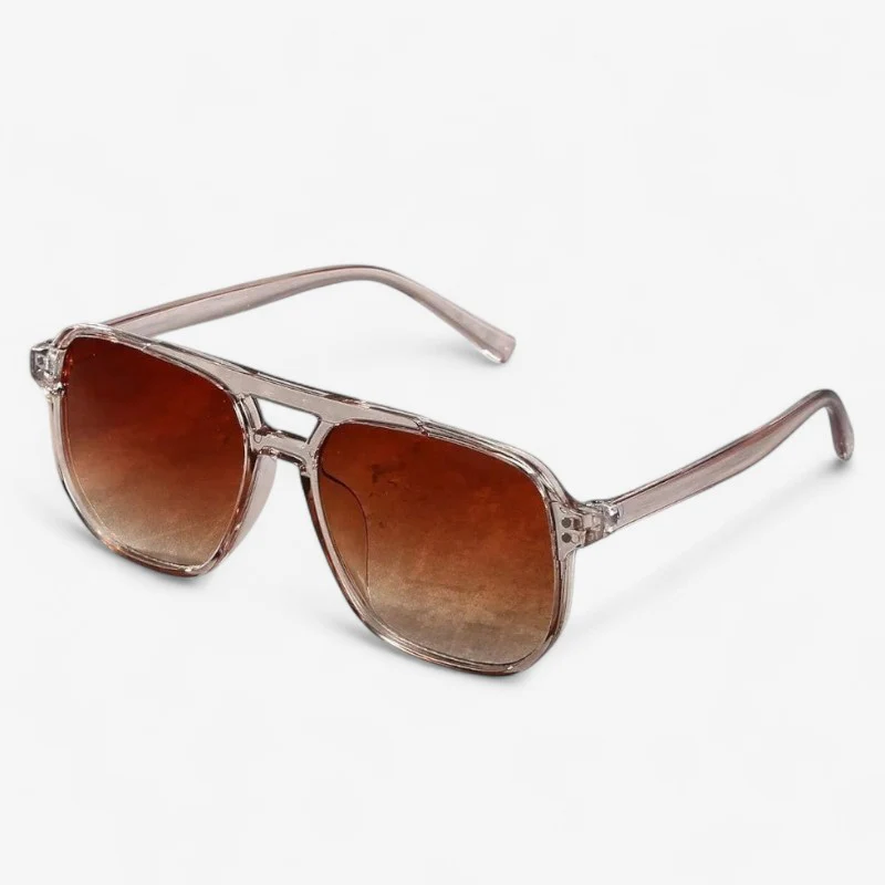 Lunettes de soleil carrées oversize à verres dégradés