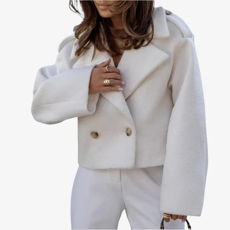 Manteau femme col à revers boutonné - Image 2