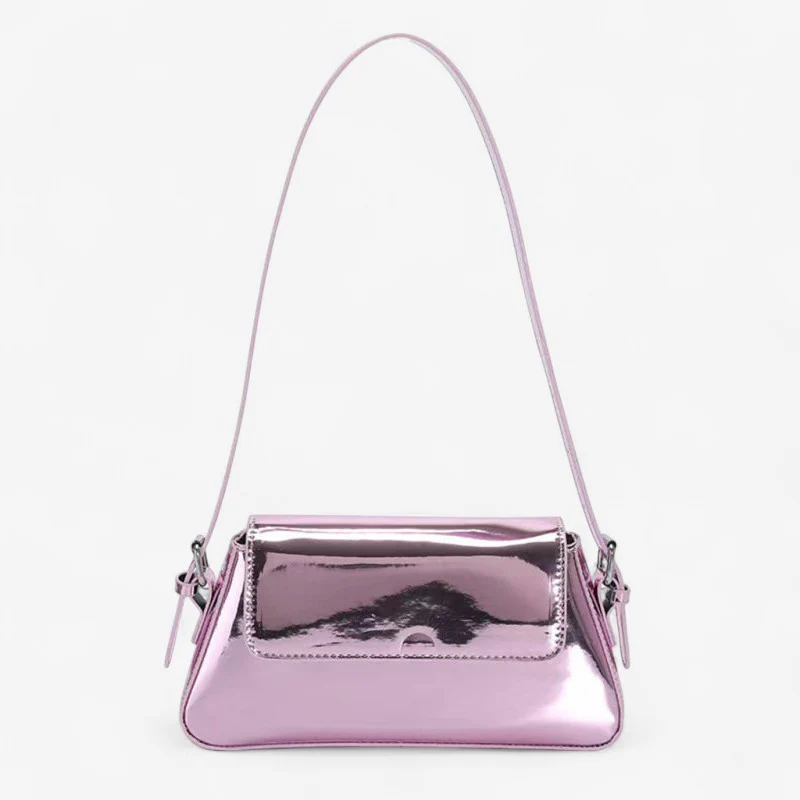 Petit sac à main en cuir avec fermeture à bouton - Image 2