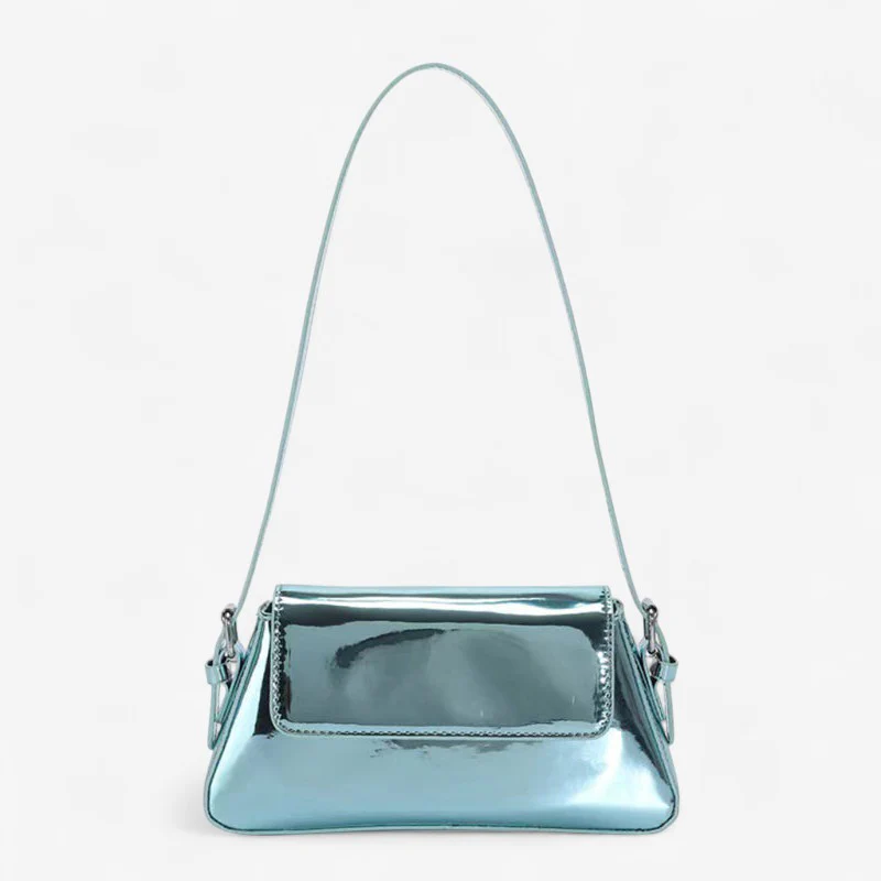 Petit sac à main en cuir avec fermeture à bouton - Image 3