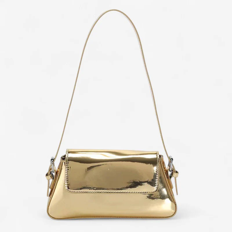 Petit sac à main en cuir avec fermeture à bouton - Image 4