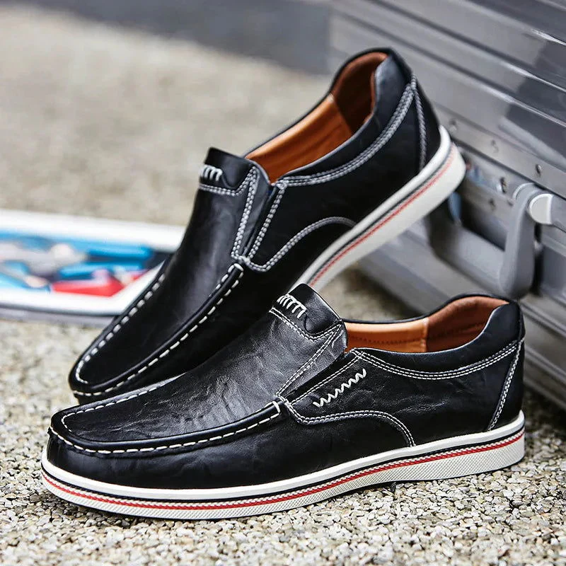 Chaussures plates décontractées pour homme avec design à enfiler - Image 5