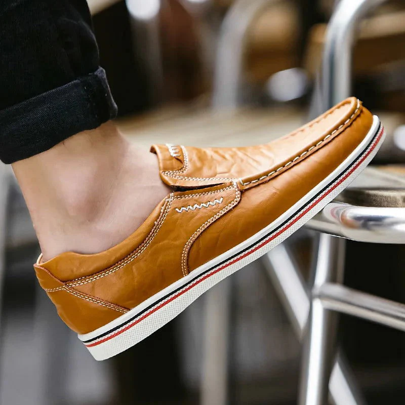 Chaussures plates décontractées pour homme avec design à enfiler - Image 8