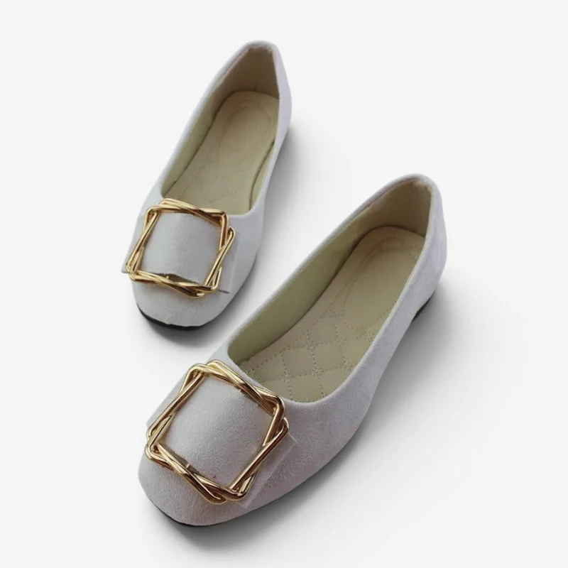 Chaussures plates pour femme avec boucle décorative
