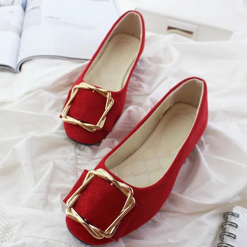 Chaussures plates pour femme avec boucle décorative - Image 11