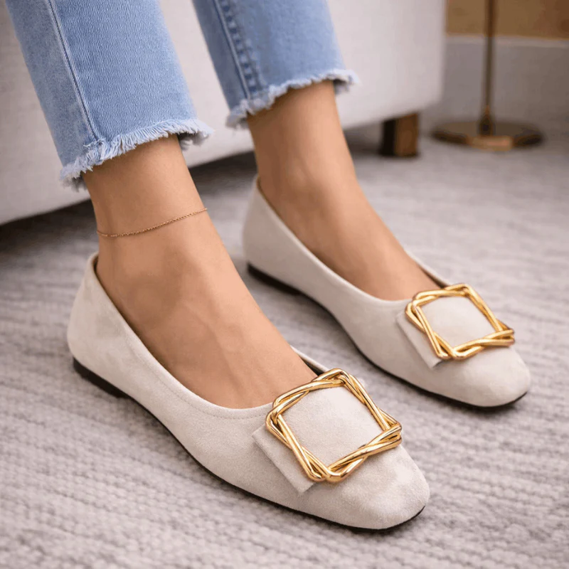Chaussures plates pour femme avec boucle décorative - Image 15