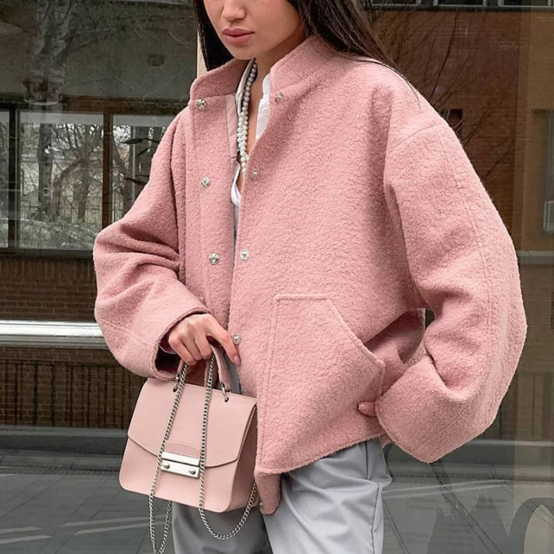 Chloé – Veste à manches longues avec col montant et poches fonctionnelles - Image 2