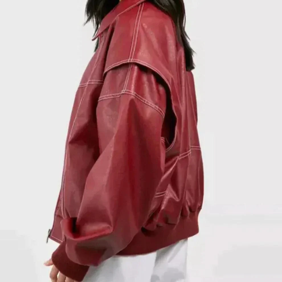 Veste zippée femme oversize manches longues - Image 5