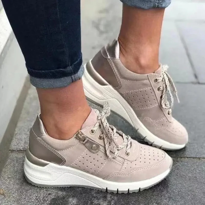 Chaussures à lacets femme avec zip latéral - Image 7