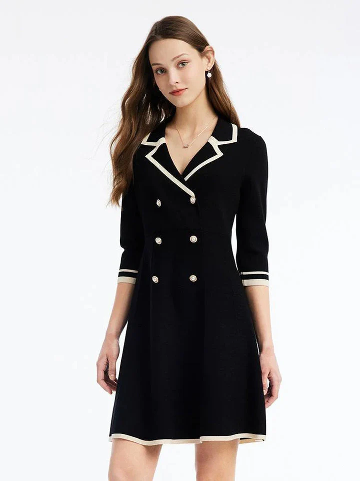 Robe midi Clara demi-manches élégante
