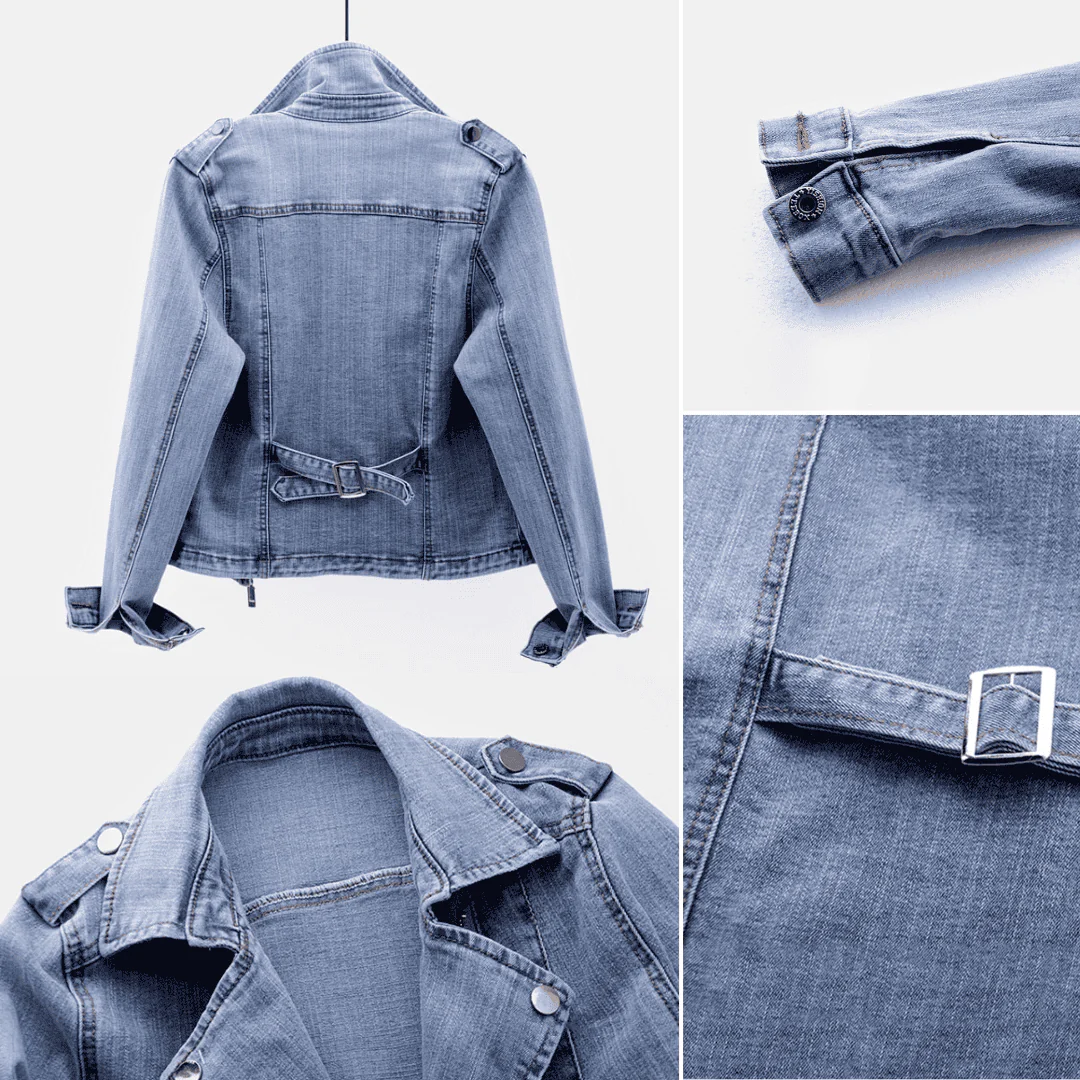 Veste en jean femme courte slim fit - Image 3