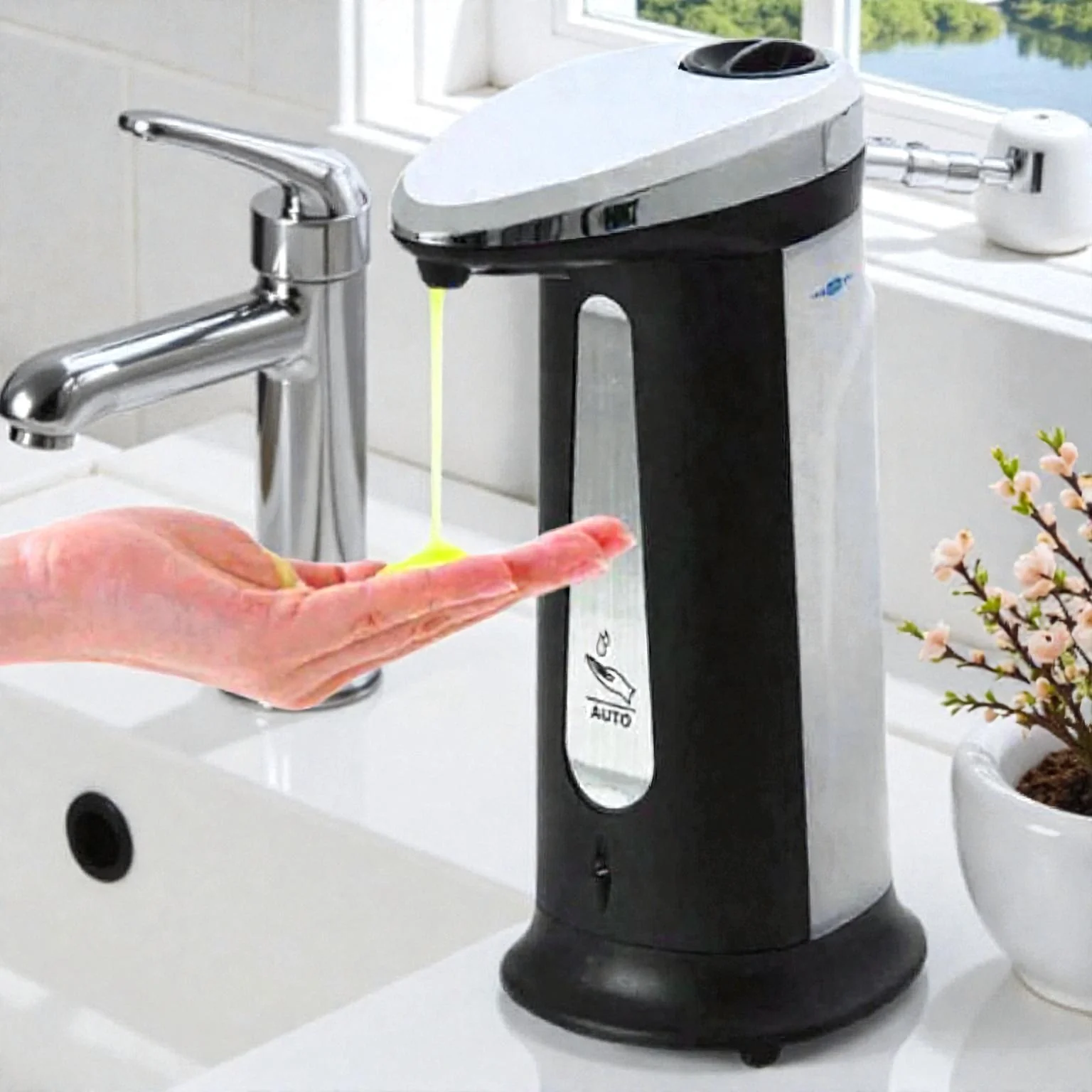 CleanEase – Distributeur de savon liquide portable avec capteur sans contact - Image 3