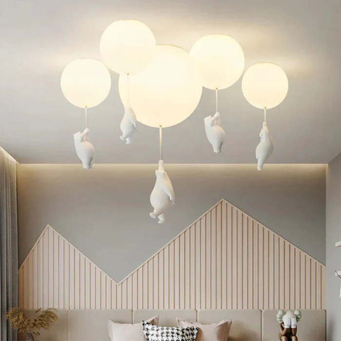 Plafonnier chambre enfant ours & ballons - Image 13