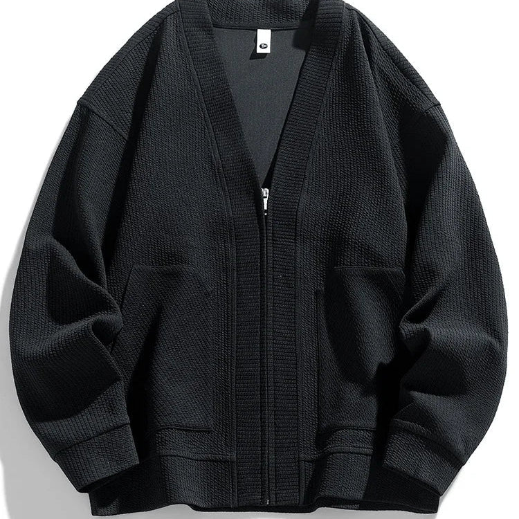 Cardigan homme zippé manches longues - Image 3