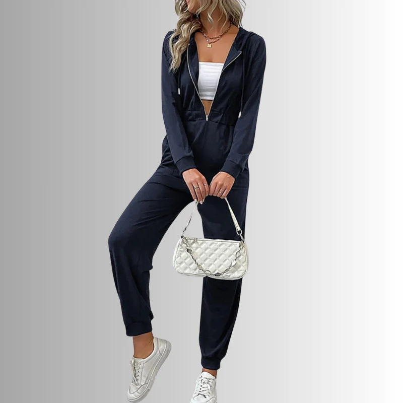 Combinaison femme manches longues zippée - Image 6