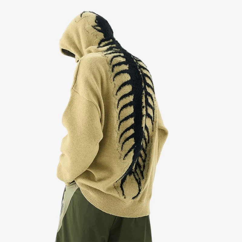 Heren oversized hoodie met schedelprint - Image 2