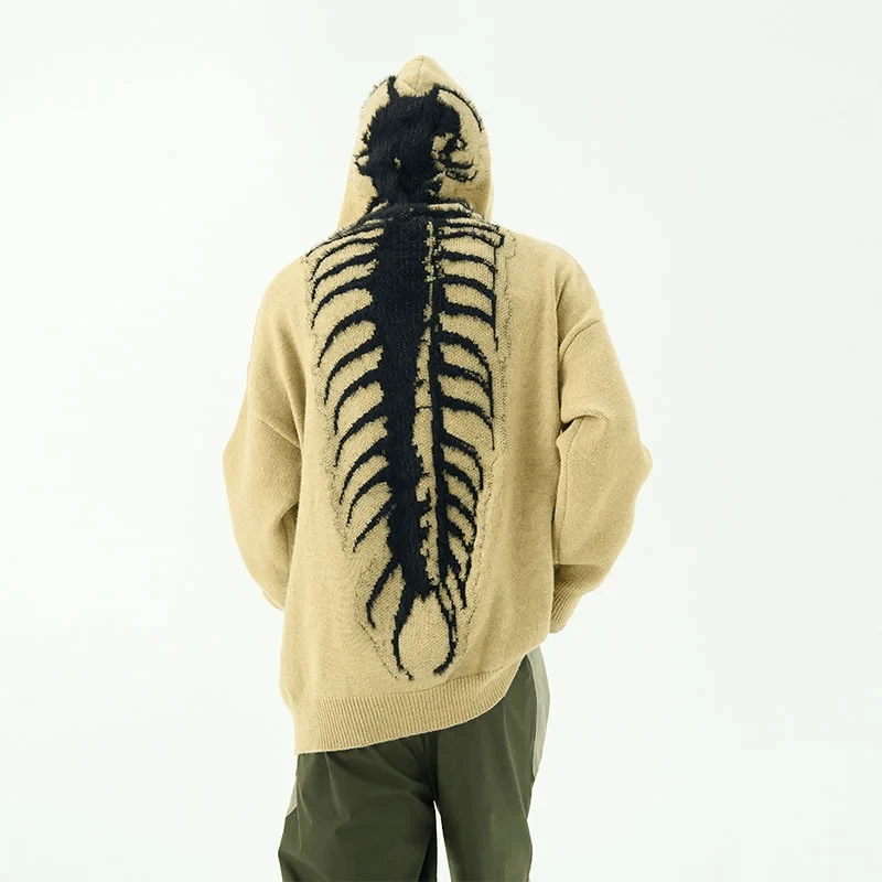 Heren oversized hoodie met schedelprint - Image 4