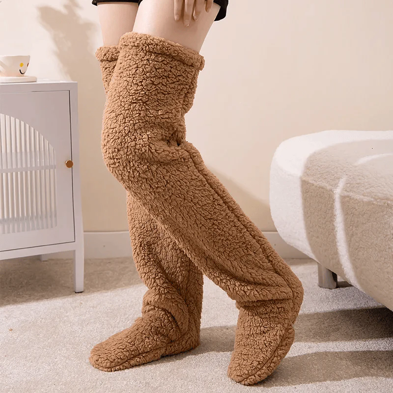 CozyStep – Chaussettes hautes montantes avec doublure polaire double face - Image 7