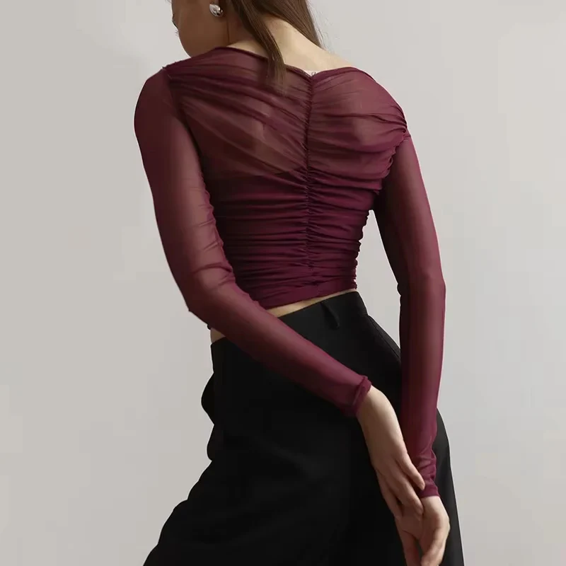 Crop top femme à manches longues - Image 5