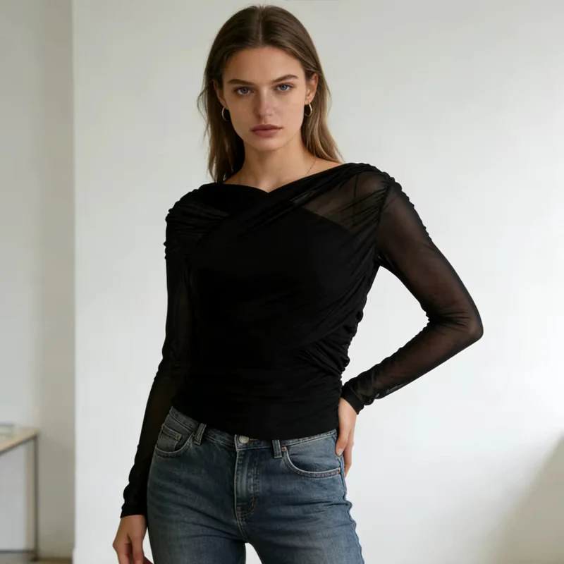 Crop top femme à manches longues - Image 6