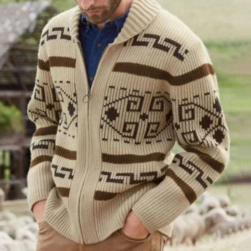 Cardigan homme manches longues col montant - Image 6
