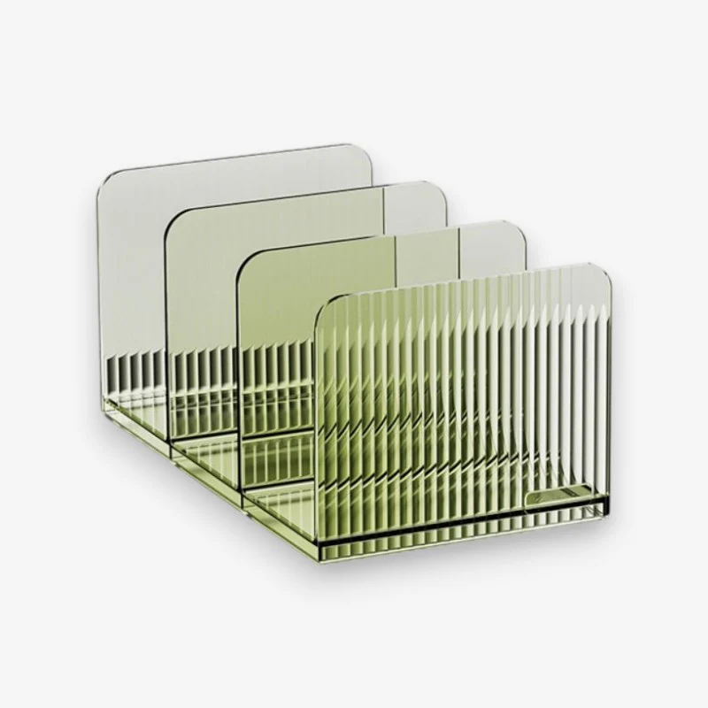 Rangement de bureau transparent 3 compartiments - Image 2