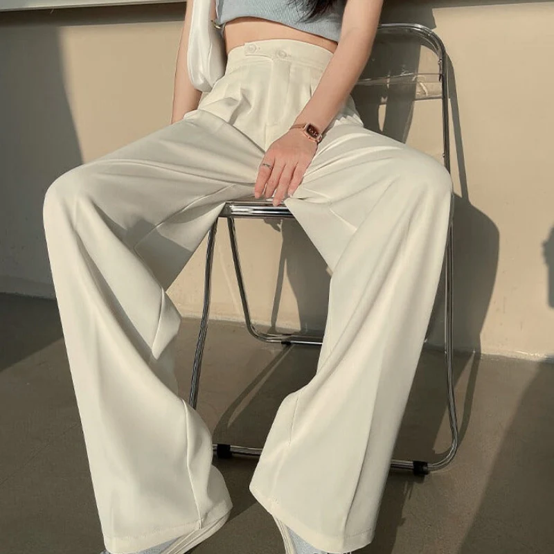 Pantalon Taille Haute Élégant au Design Classique à Jambe Droite - Image 10