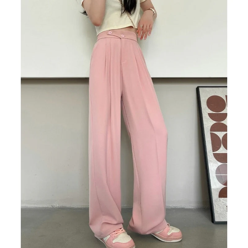 Pantalon Taille Haute Élégant au Design Classique à Jambe Droite - Image 3