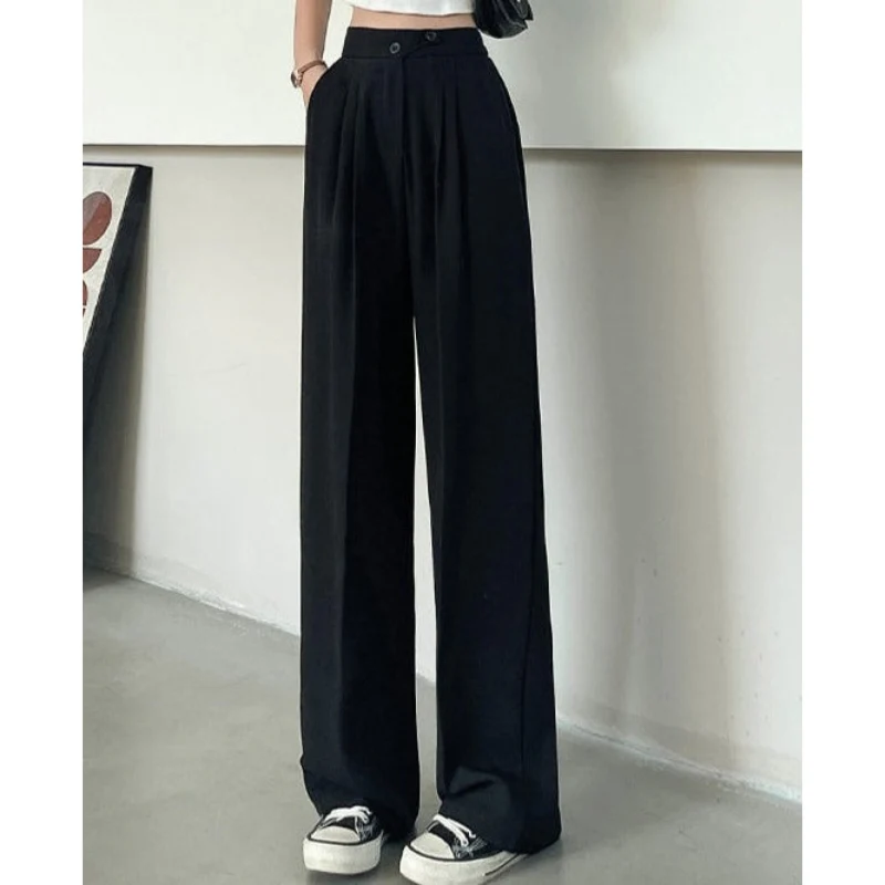 Pantalon Taille Haute Élégant au Design Classique à Jambe Droite - Image 4