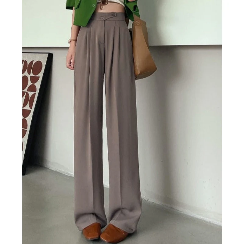 Pantalon Taille Haute Élégant au Design Classique à Jambe Droite - Image 5
