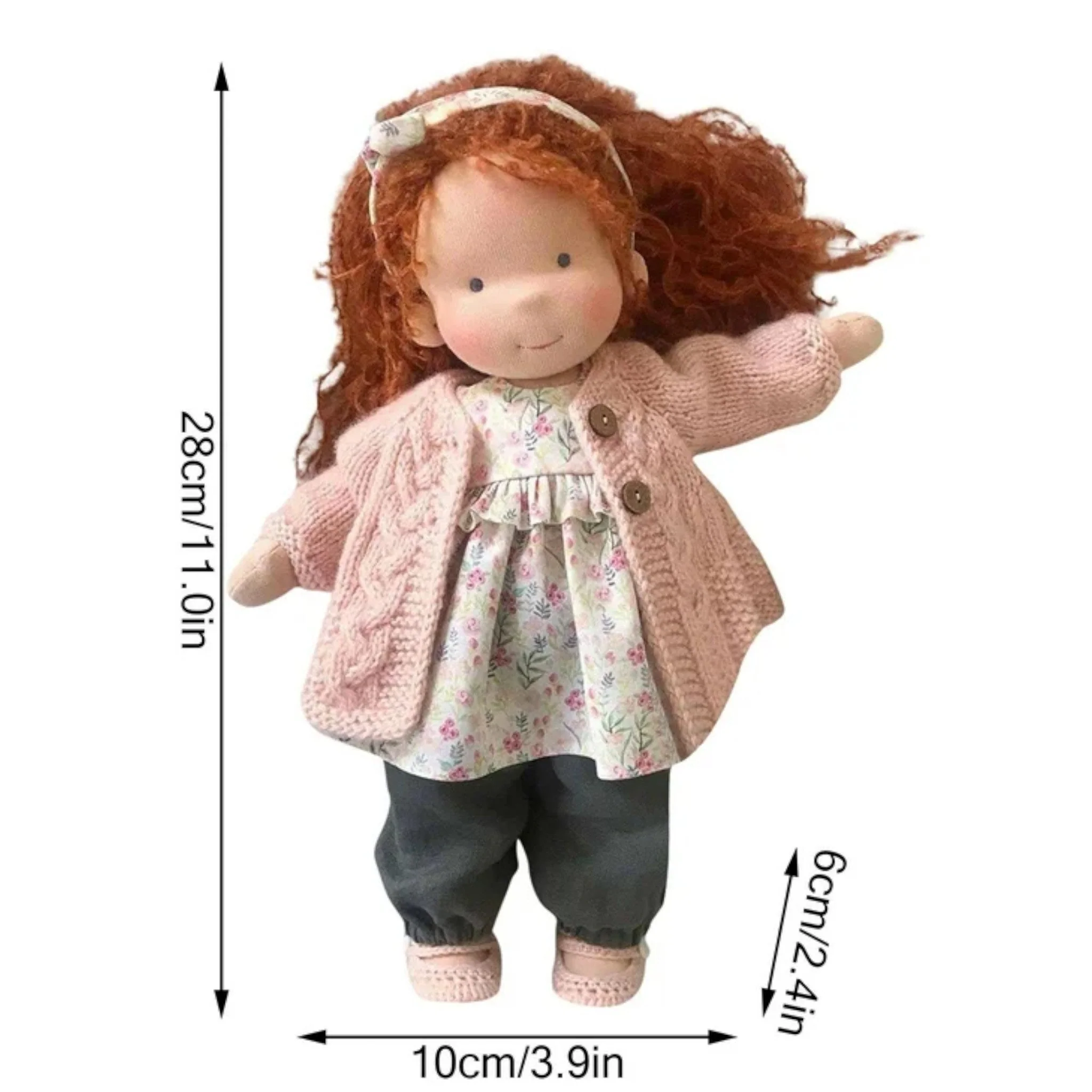 Poupée DollyCuddle faite à la main traits doux - Image 12