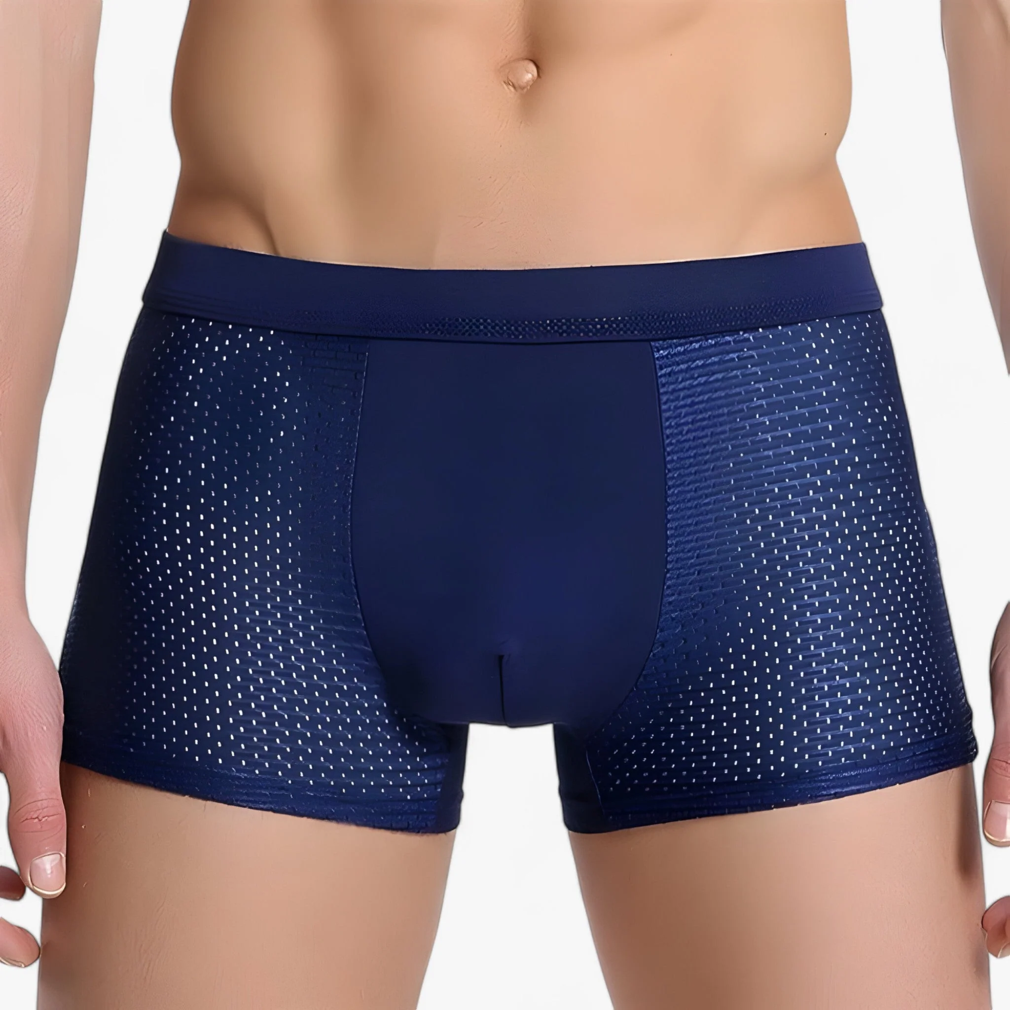Boxer homme coupe ajustée avec empiècements mesh - Image 2