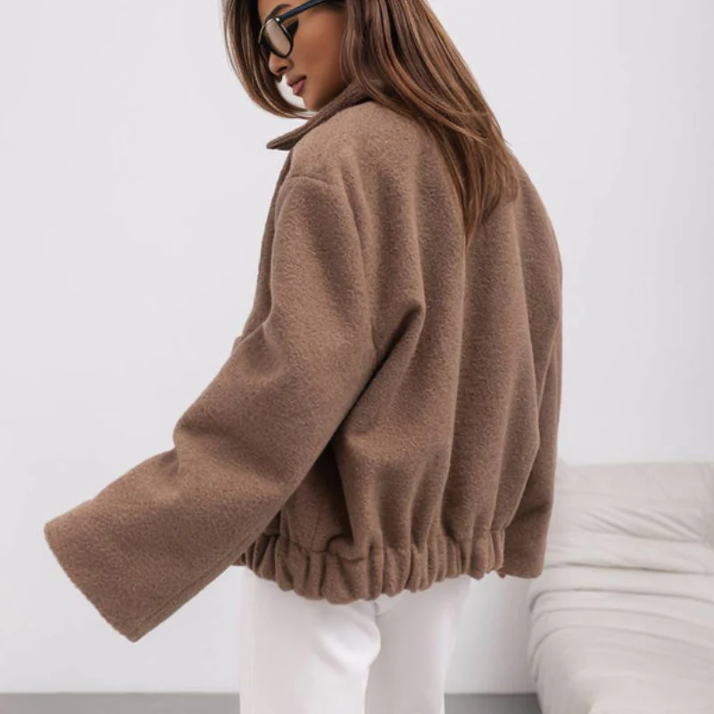 Elaris – Veste boutonnée à manches longues avec poches et col replié - Image 6