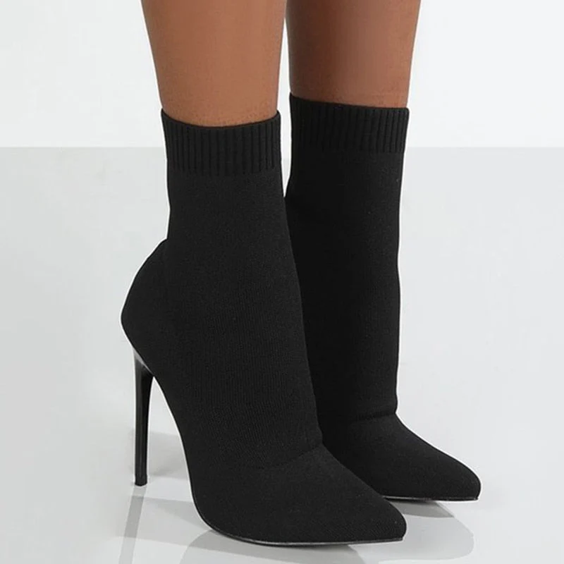 Bottines femme bout pointu avec talon 9 cm - Image 2