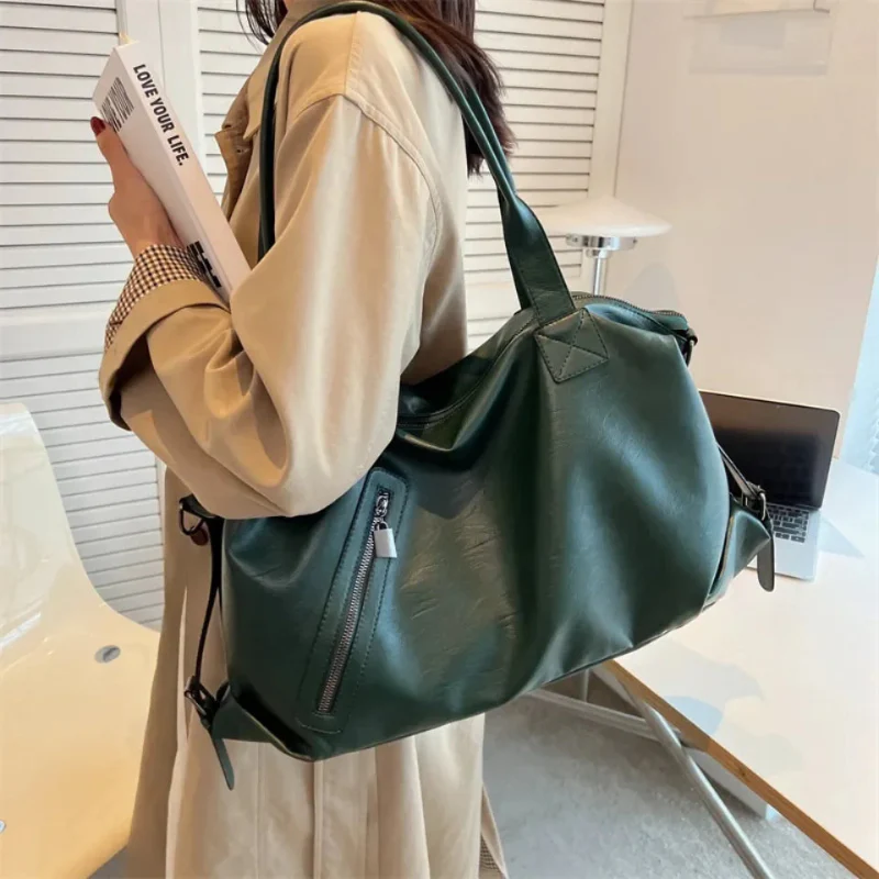 Grand sac cabas avec multiples poches + fermeture zippée - Image 9