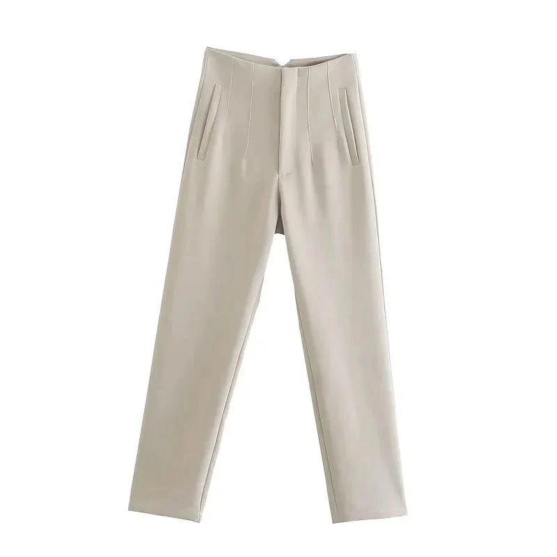Pantalon femme taille haute coupe slim - Image 16