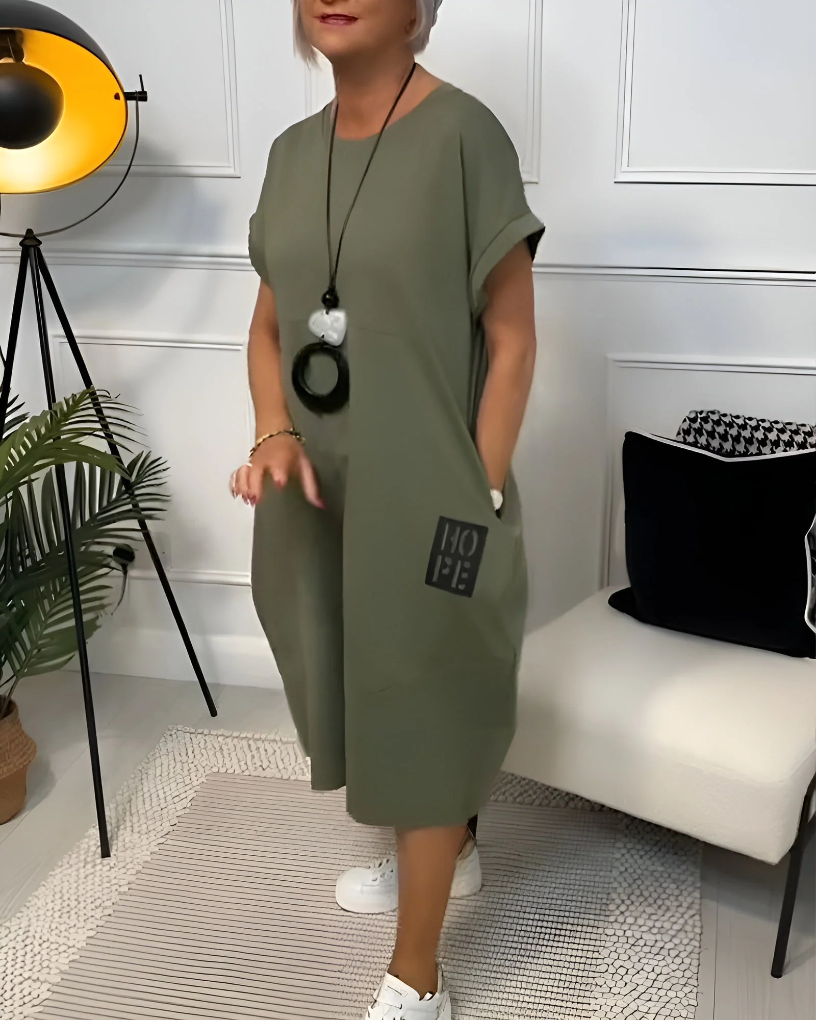 Robe oversize femme manches courtes - Image 2
