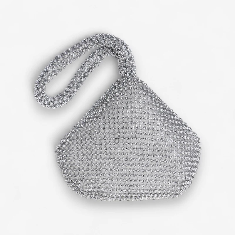 Mini sac à maquillage avec poignée diamant - Image 2