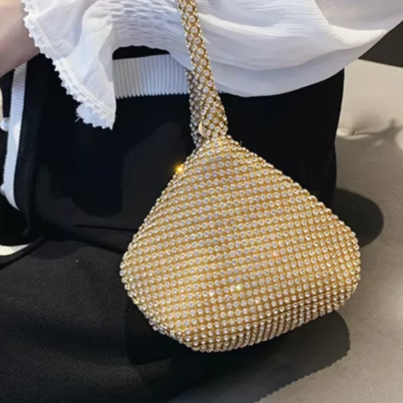 Mini sac à maquillage avec poignée diamant - Image 6