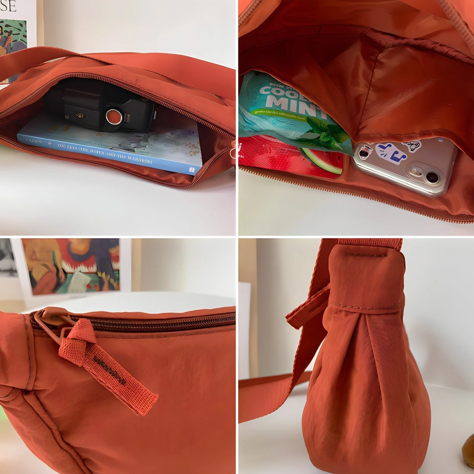 Sac bandoulière tendance fermeture zippée - Image 11