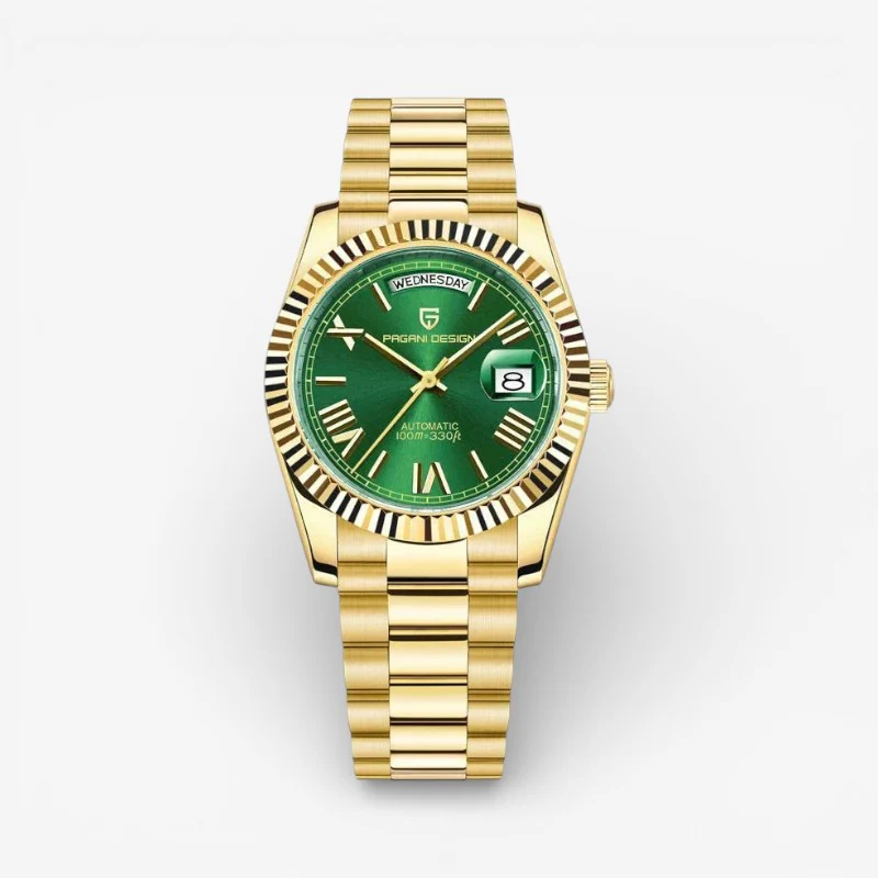 Elias – Montre à cadran rond avec affichage de la date et bracelet ajustable - Image 2