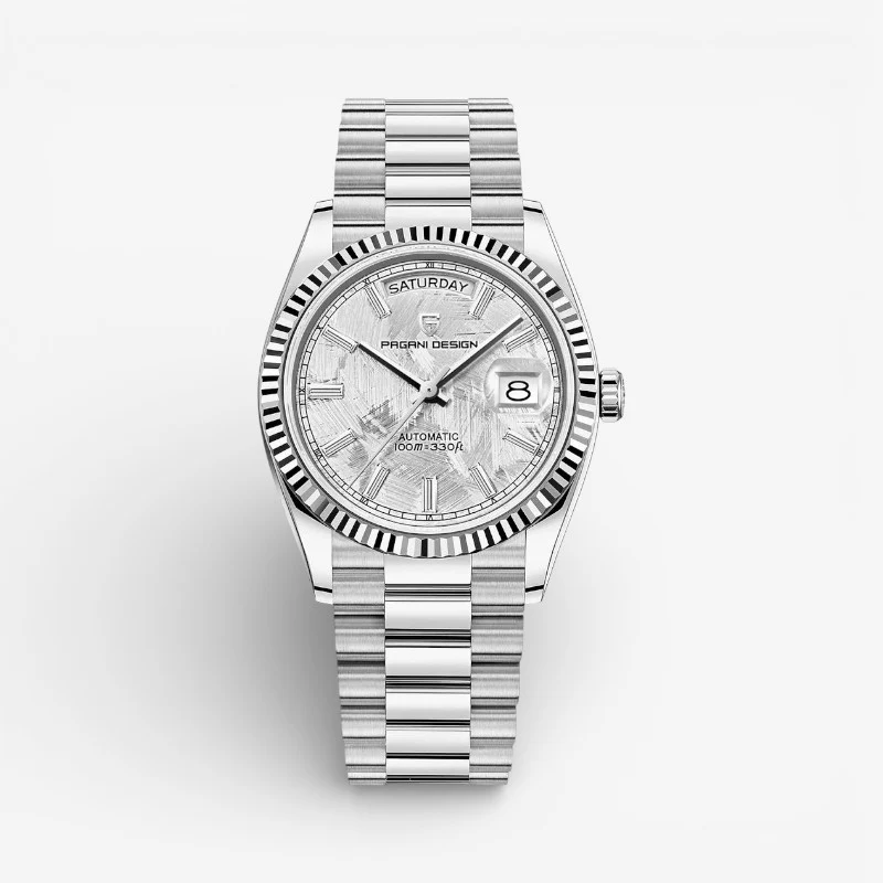 Elias – Montre à cadran rond avec affichage de la date et bracelet ajustable - Image 3
