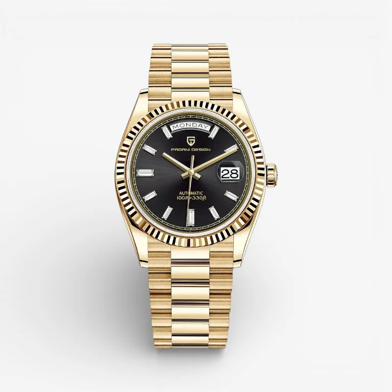 Elias – Montre à cadran rond avec affichage de la date et bracelet ajustable - Image 4