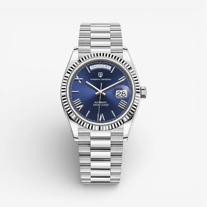 Elias – Montre à cadran rond avec affichage de la date et bracelet ajustable - Image 5