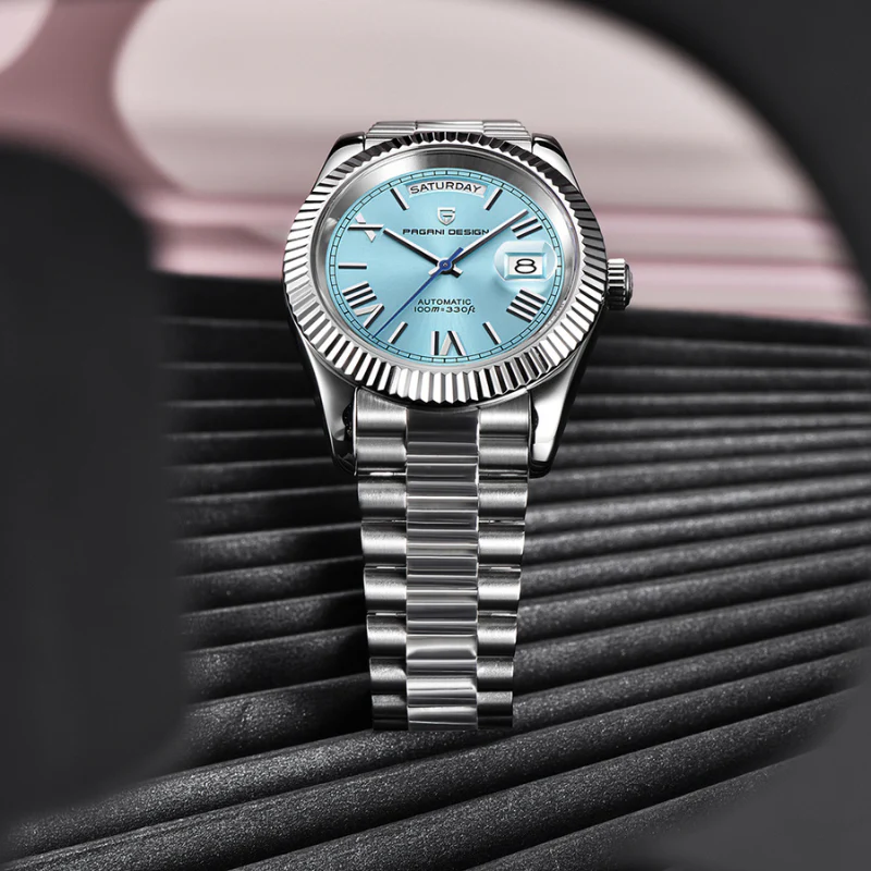 Elias – Montre à cadran rond avec affichage de la date et bracelet ajustable - Image 7