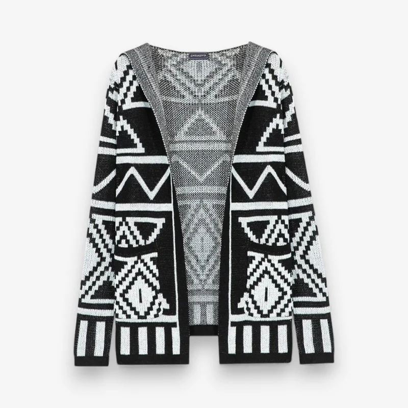 Cardigan homme à capuche imprimé Elijah